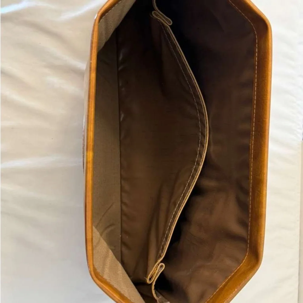 Vintage 1970’s American Tourister Extra Large Brown Clutch Document Laptop Bag